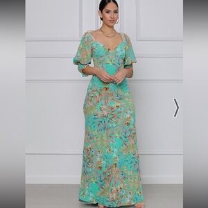 Vici green oasis dress